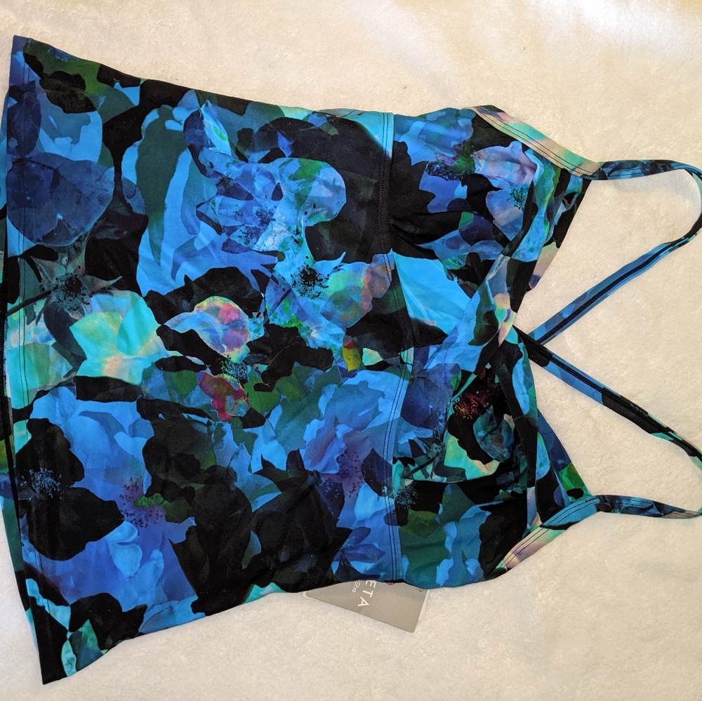 Athleta Blue Mistique Twist Tankini -Size 36 B/C, NWT